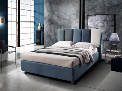 Letto matrimoniale in tessuto con testiera imbottita Pillow di Artigianaletti