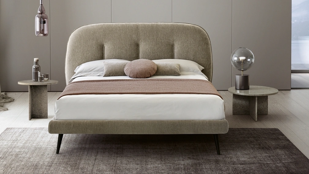 Letto in tessuto imbottito Tratto di San Lorenzo
