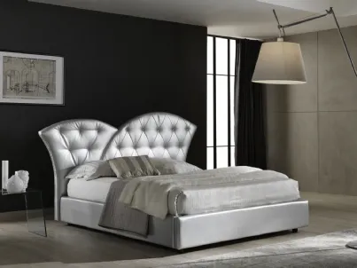 Letto in ecopelle con testiera originale Vela di Italnotte