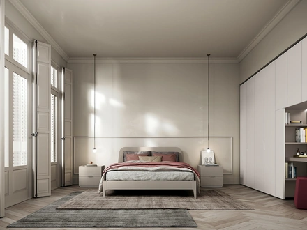 Letto con testiera Virgo di Colombini Casa