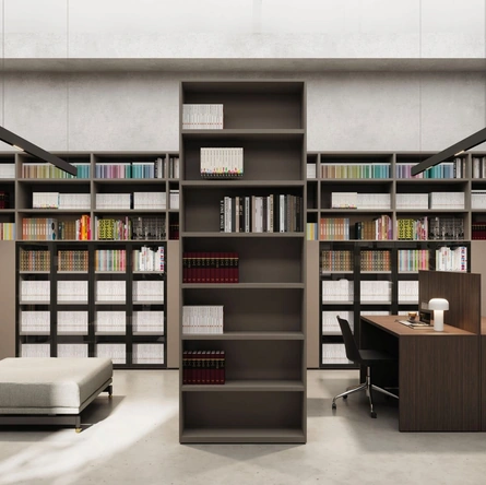 Libreria componibile a muro in melaminico di Nardi Interni
