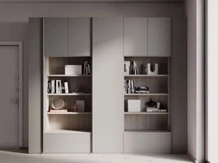 Libreria a muro in melaminico Tortora di Nardi Interni