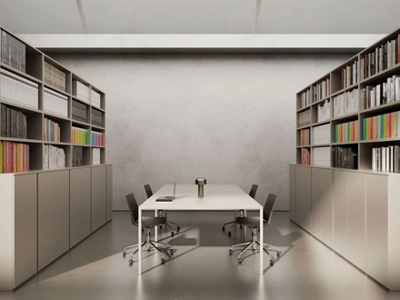 Libreria Ante battenti e ripiani Mobil Box Twist in melaminico di Nardi Interni