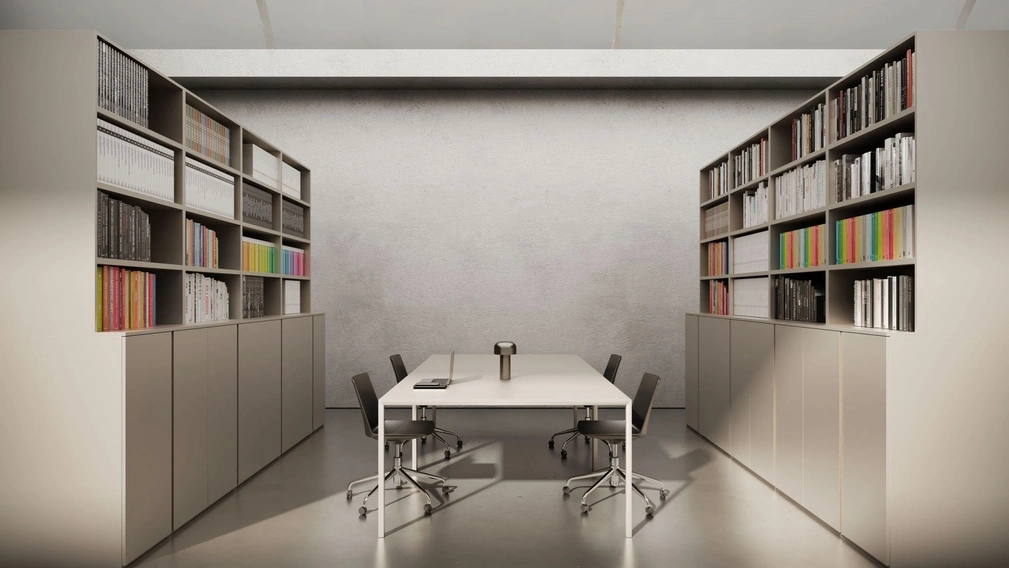 Libreria Ante battenti e ripiani Mobil Box Twist in melaminico di Nardi Interni