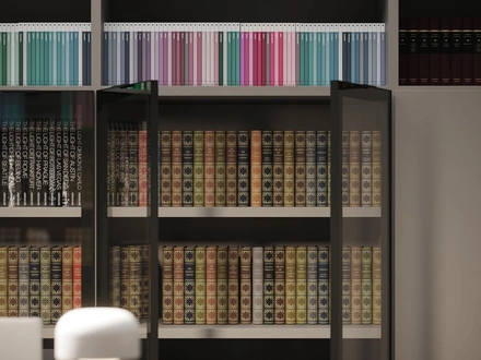 Libreria in melaminico con anta in Vetro di Nardi Interni