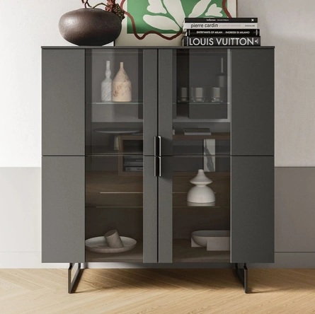 Madia Day 38 in melaminico Lavagna e vetro trasparente di Orme