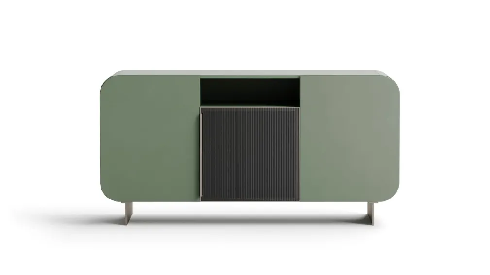 Madia Fifty Glass in laccato e vetro di Giessegi