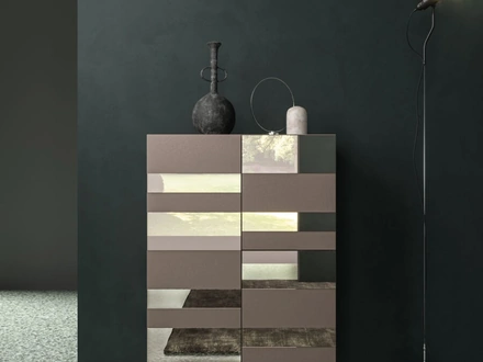 Madia Alta Vitro 02 in vetro e laccato di Orme