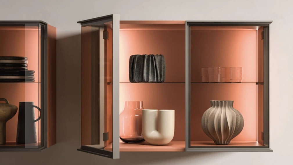 Pensile con ante in vetro Teka di Orme