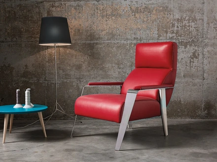 Poltrona in pelle Blade di Delta Salotti