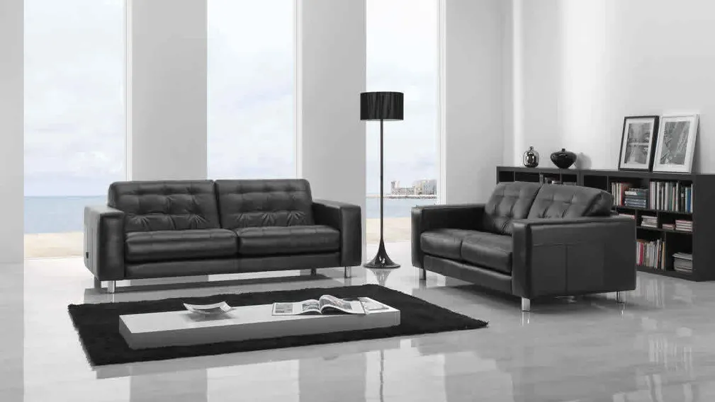 Salotto in pelle Dubai di Tancredi salotti