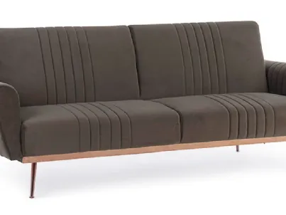Divano Letto Johnny in tessunto color Visone di Bizzotto