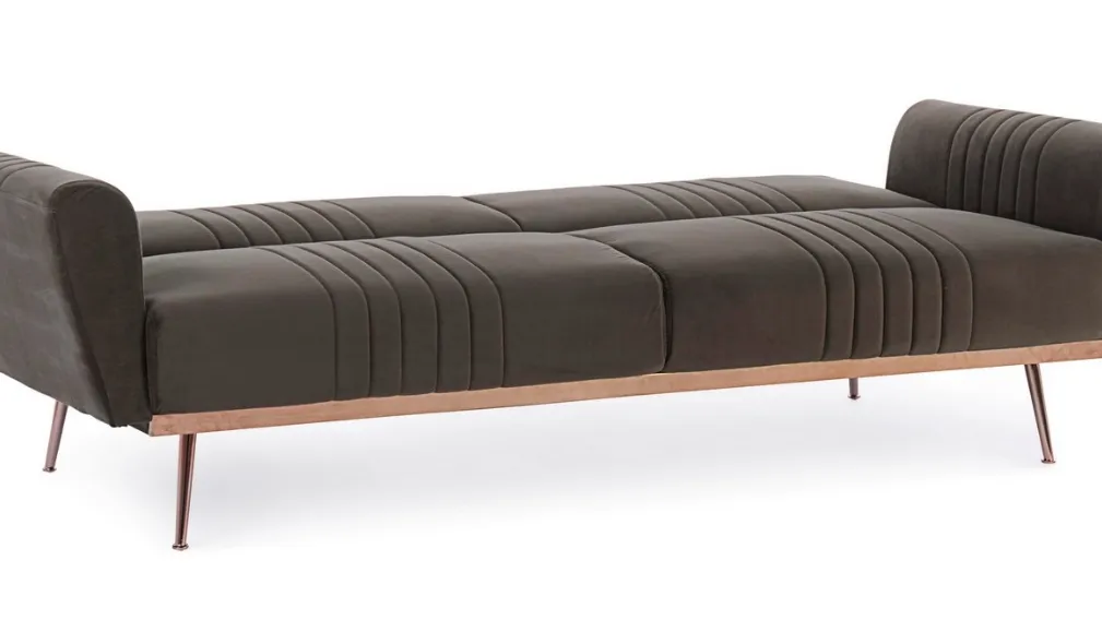 Divano Letto Johnny in tessunto color Visone di Bizzotto