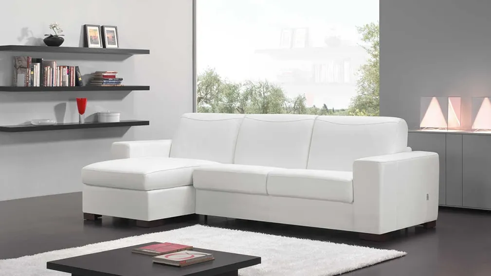 Divano letto con penisola Sara di Tancredi salotti