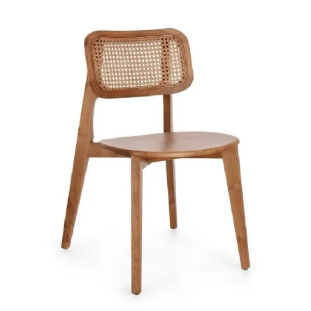 Sedia in legno e Rattan Abby di Bizzotto