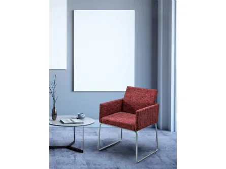Sedia Sixty rivestita tessuto di Bizzotto