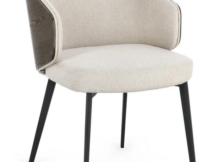 Sedia Kinsley light in tessuto imbottito e frassino di Bizzotto