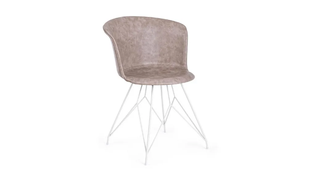 Sedia in ecopelle Loft di Bizzotto