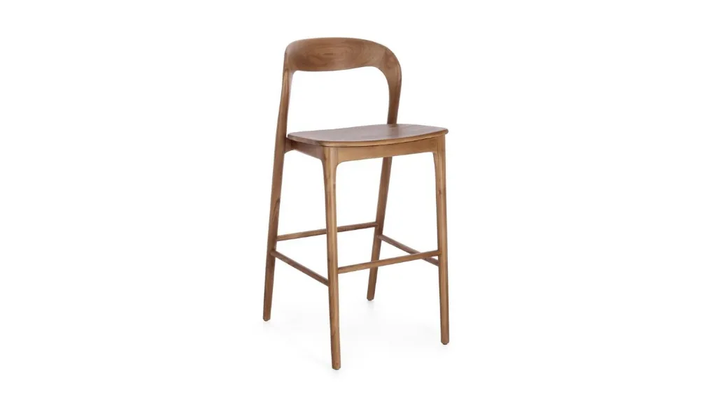 Sgabello Miley in teak di Bizzotto