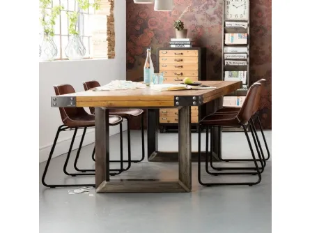 Sedia Vintage Pelle Marrone di Kare Design