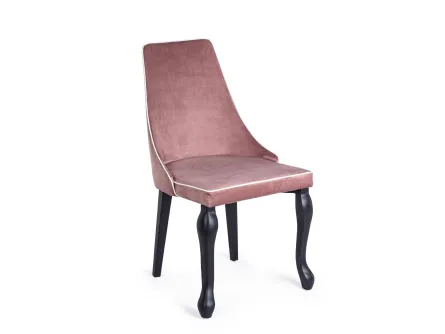 Sedia Vittoria rivestita Velluto Blush di Bizzotto