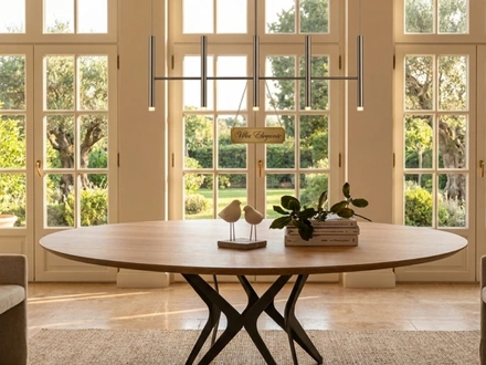 Tavolo Butterfly Round in legno massello di Tavolobello