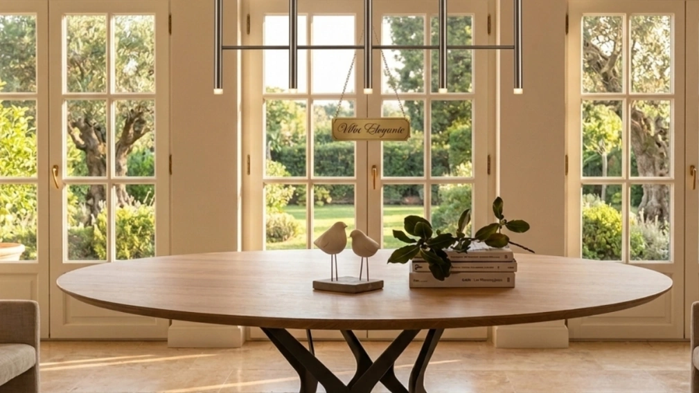 Tavolo Butterfly Round in legno massello di Tavolobello