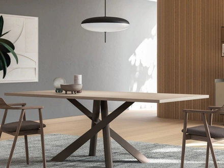 Tavolo Diago con top in dekor Avana di Orme