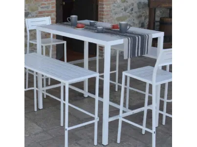Tavolo Out Metal Tavolo Snack in acciaio zincato e verniciato di La Seggiola
