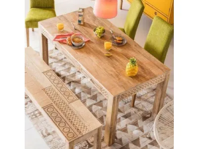 Tavolo Puro Plain in legno di Mango di Kare Design