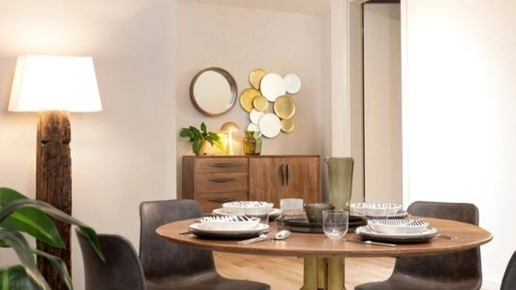 Tavolo in legno e acciaio Sherman di Bizzotto