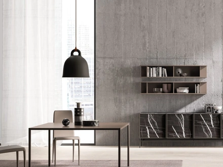 Tavolo in laccato opaco Argilla Slim di Orme