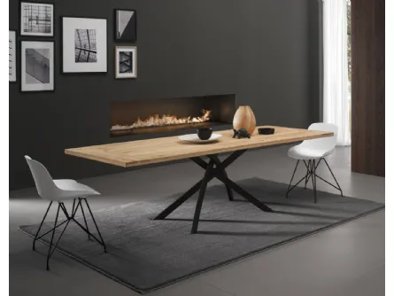 Tavolo T1216FMAG Twist 200 in legno massello di Zamagna