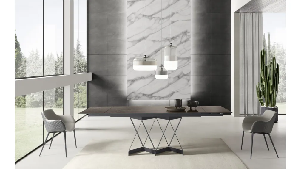 Tavolo T1307A Flame 180 in laminato di Zamagna