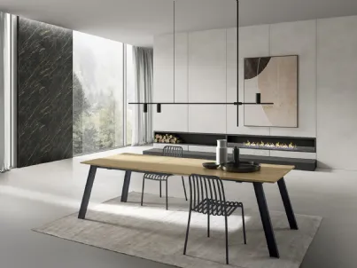 Tavolo T1373A Raw 160 in laminato di Zamagna
