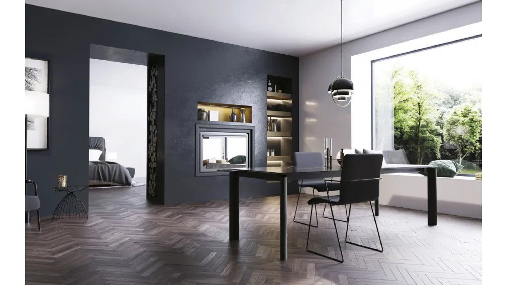 Tavolo T1506 Circle 160 in laminato di Zamagna