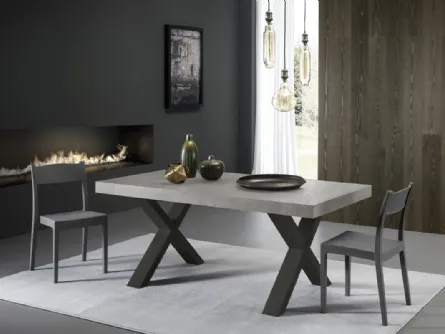 Tavolo T1379 Post 160 in melaminico cemento grigio di Zamagna