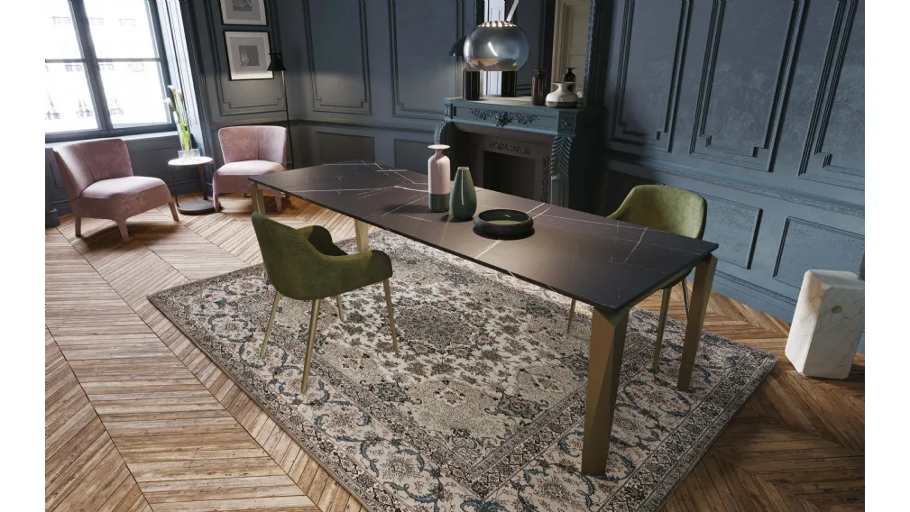 Tavolo T1511 Diamond 140 in laminato di Zamagna