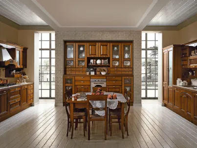 Cucina Classica ad angolo Etrusca in legno di Aran