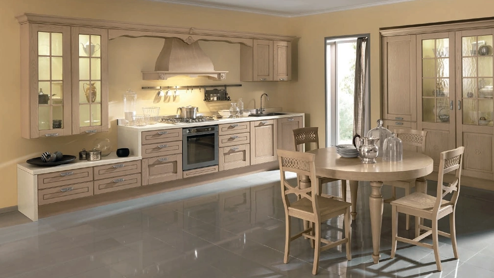 Cucina Classica lineare Imperial Charme in Frassino decapato antico Fiandre di Aran