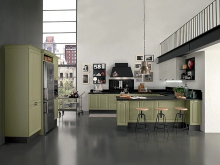 Cucina Classica con penisola Mida 06 di Colombini Kitchen