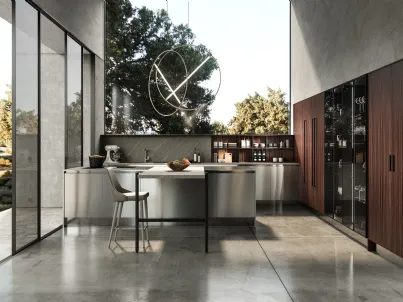Cucina Design con penisola Aciarium di Aran