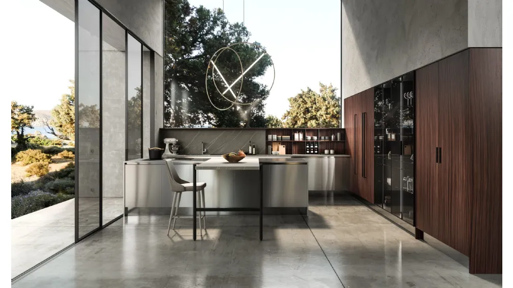 Cucina Design con penisola Aciarium di Aran