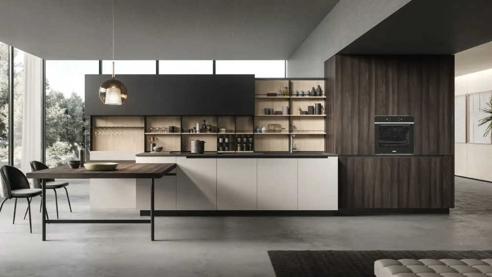 Cucina Design con penisola Lab13 Kitchen 03 di Aran