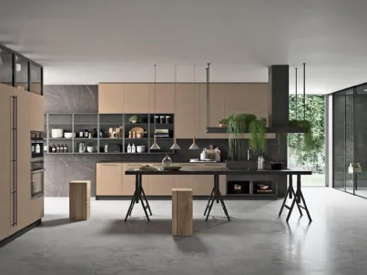 Cucina Design Mood 02 in legno verniciato Conchiglia di Astra