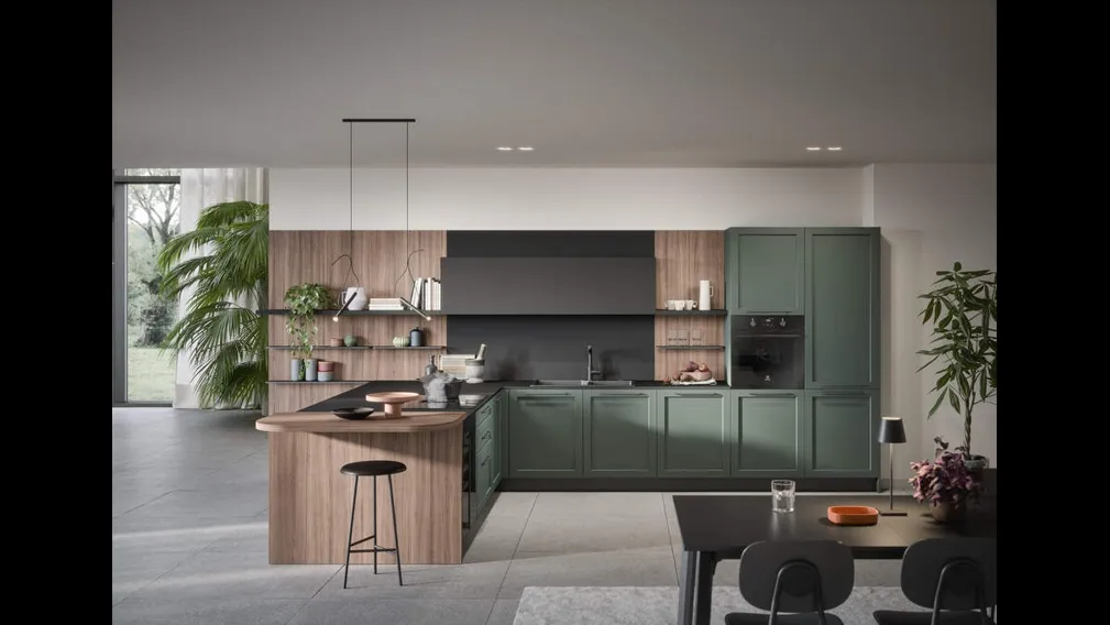Cucina Moderna con penisola Clio Composizione 06 di Prima Cucine