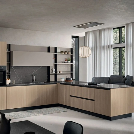 Cucina Moderna con penisola Colibrì Presa di Forma Cucine
