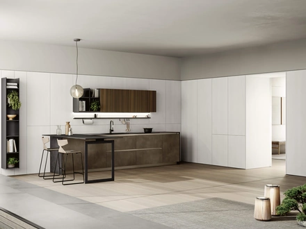 Cucina Moderna con penisola Lungomare 05 di Colombini Casa Artec