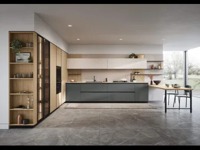 Cucina Moderna angolare Domino Composizione 01 di Prima Cucine