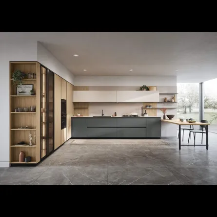 Cucina Moderna angolare Domino Composizione 01 di Prima Cucine